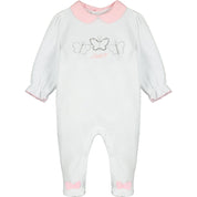 LITTLE A - Dana Diamanté Baby Grow - White