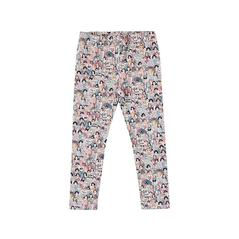 MAYORAL - Two Pack Top & People Print Legging Set- Blush