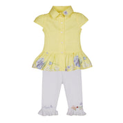 LAPIN HOUSE - Blouse Capri Legging Set