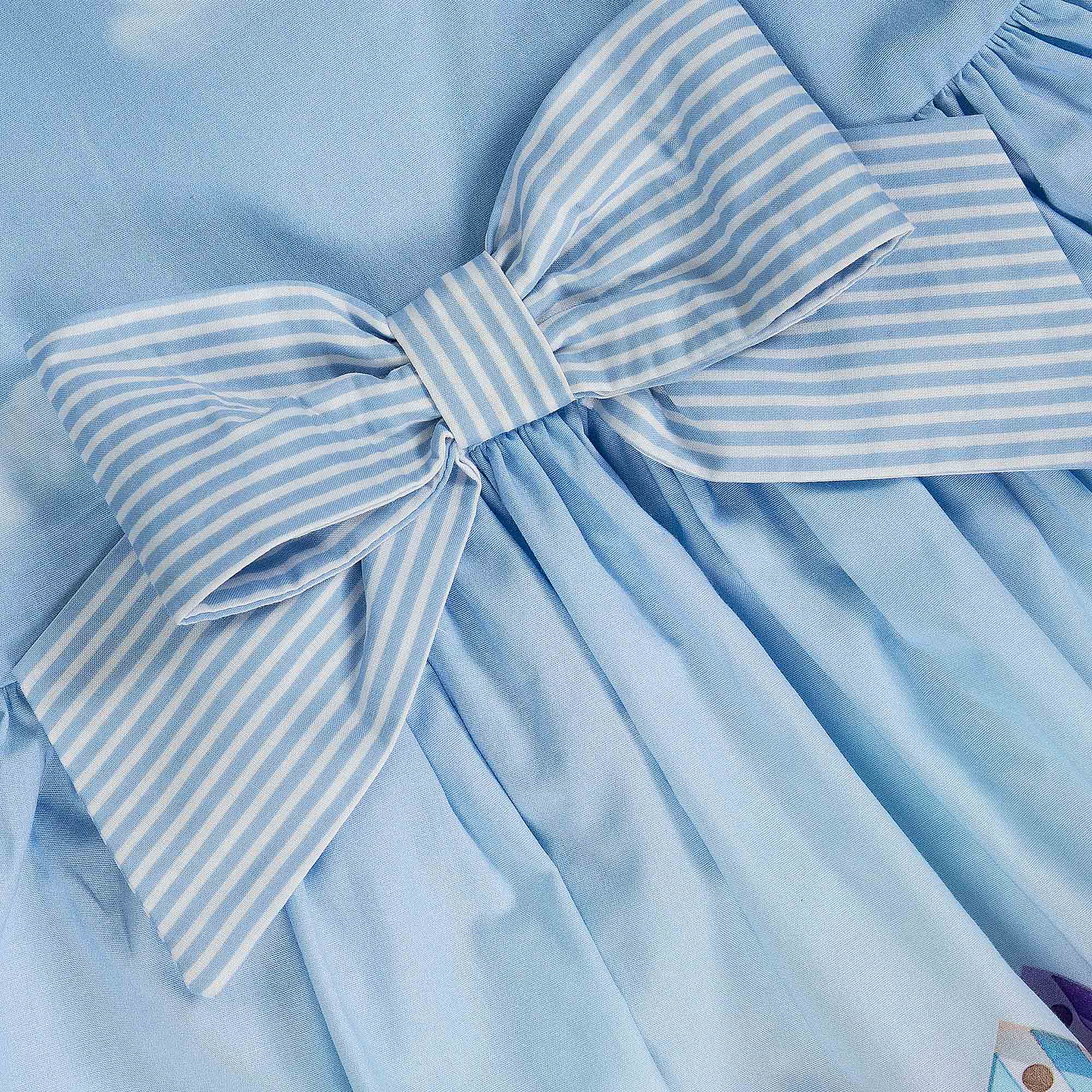 LAPIN HOUSE - Beach Hut Bow Dress - Blue