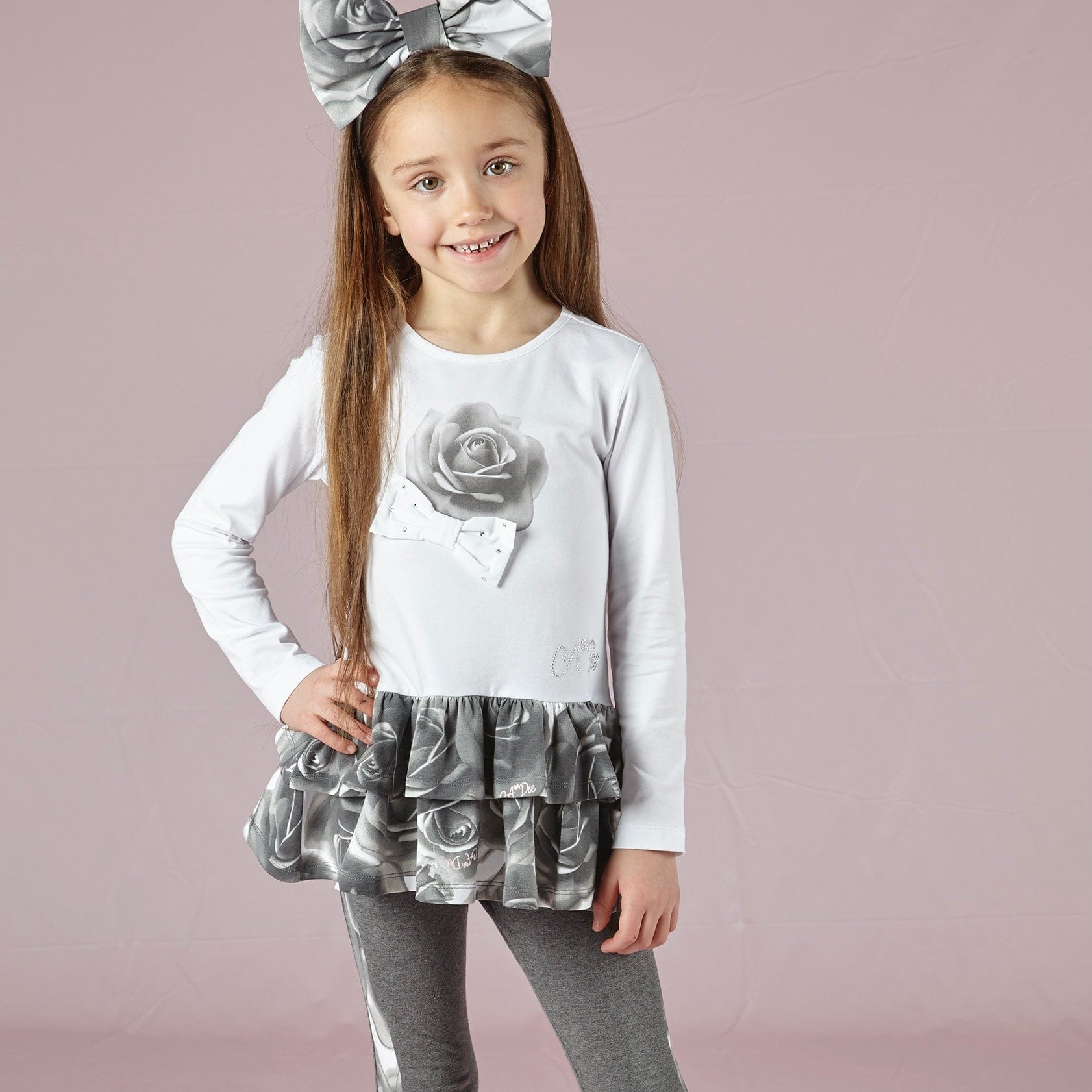 A DEE - Tia Rose Panel Legging Set - White