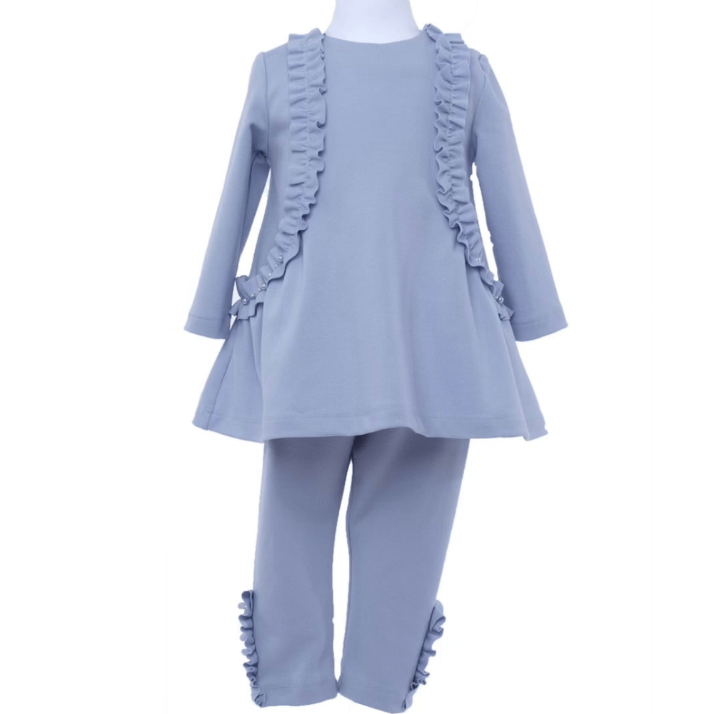 Bimbalo - Flower Detail Leggings Set - Baby Blue
