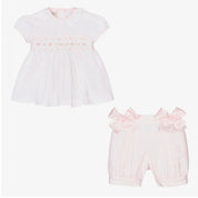 PRETTY ORIGINALS - Smock Short Set & Hairband - Pink