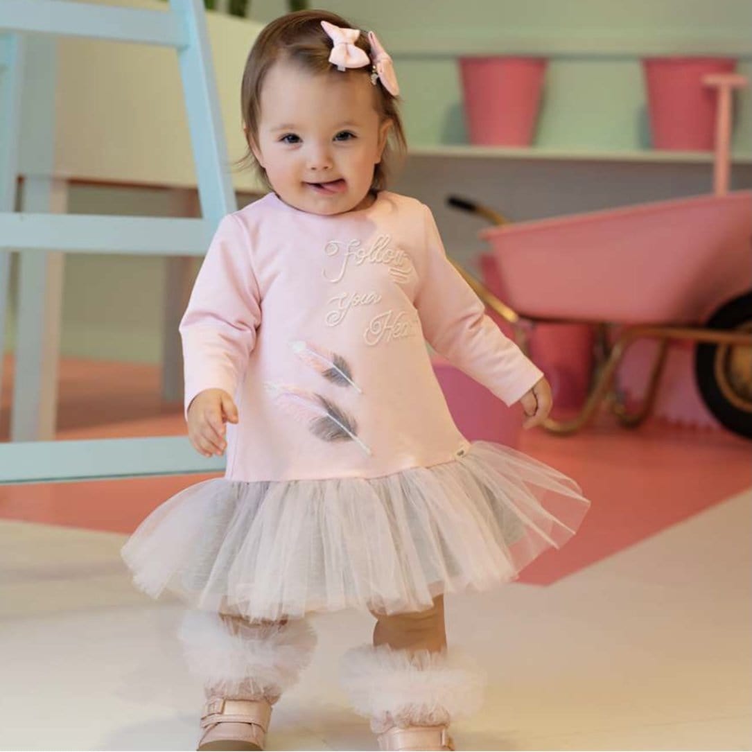 Daga - Feather Follow Your Heart Dress - Pink