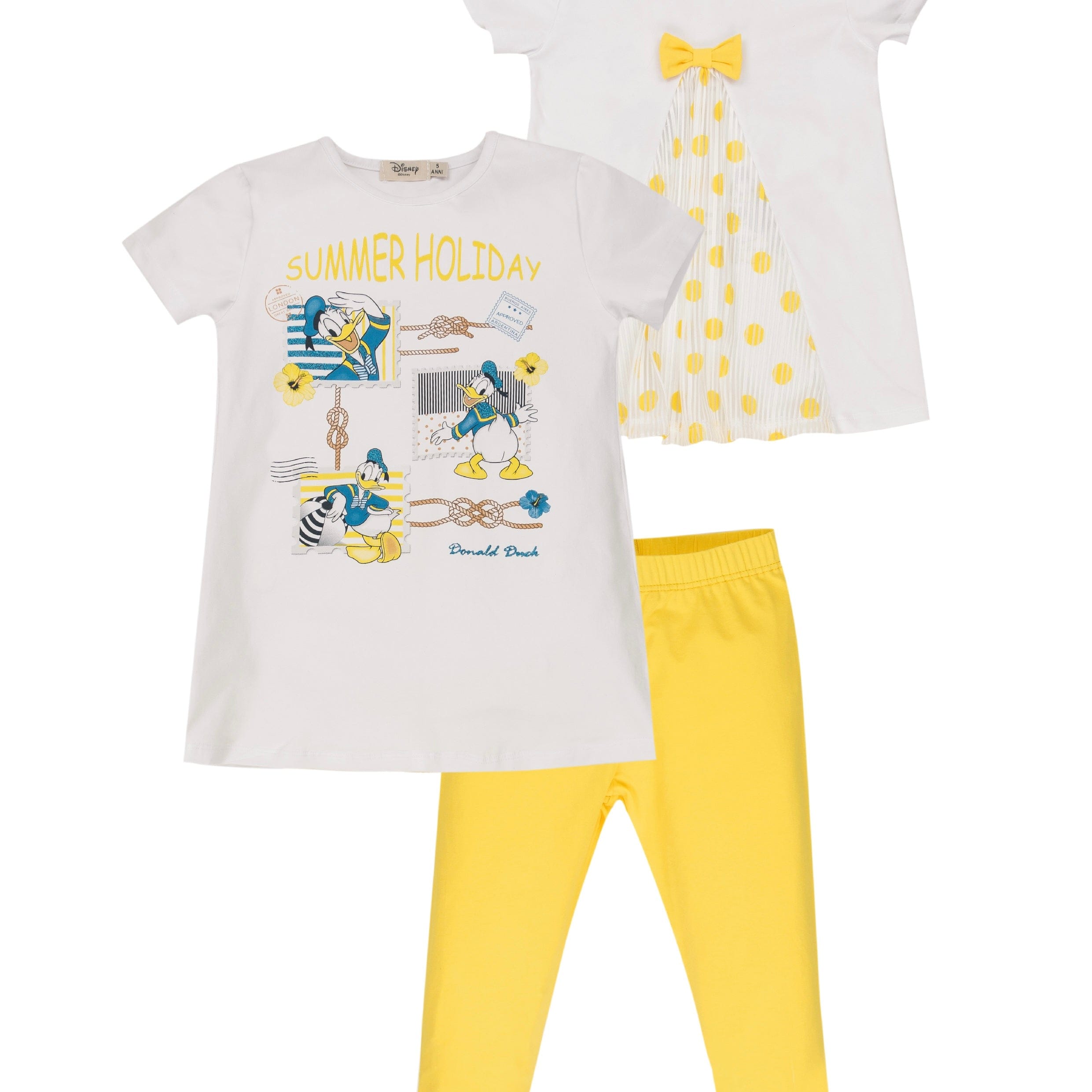 EMC - Disney Donald Duck Summer Holiday Legging Set - Yellow