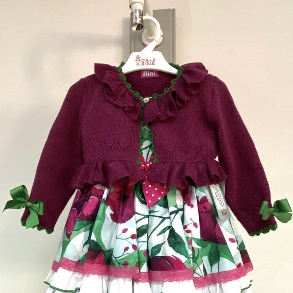 NINI ESTAMPADO FLORES GIRLS CARDIGAN