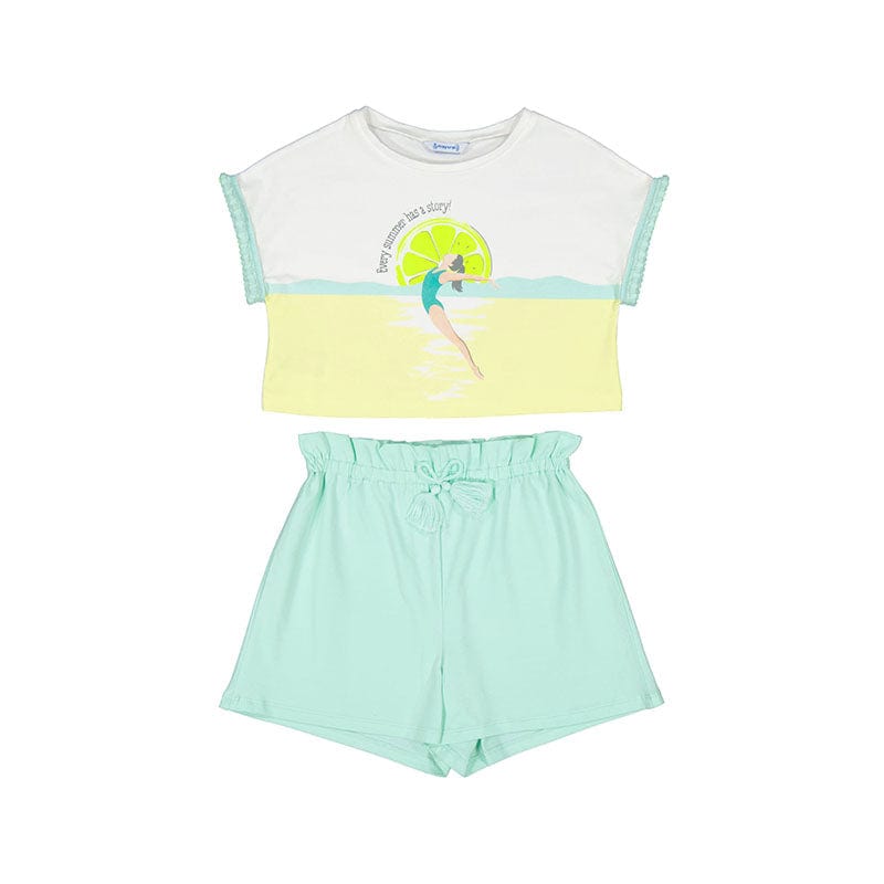 MAYORAL - Summer Slice Short Set - Aqua