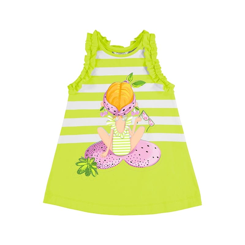 MAYORAL - Strawberry Girl Dress - Lime