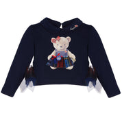 LAPIN HOUSE - Tartan Bear Skirt Set - Navy