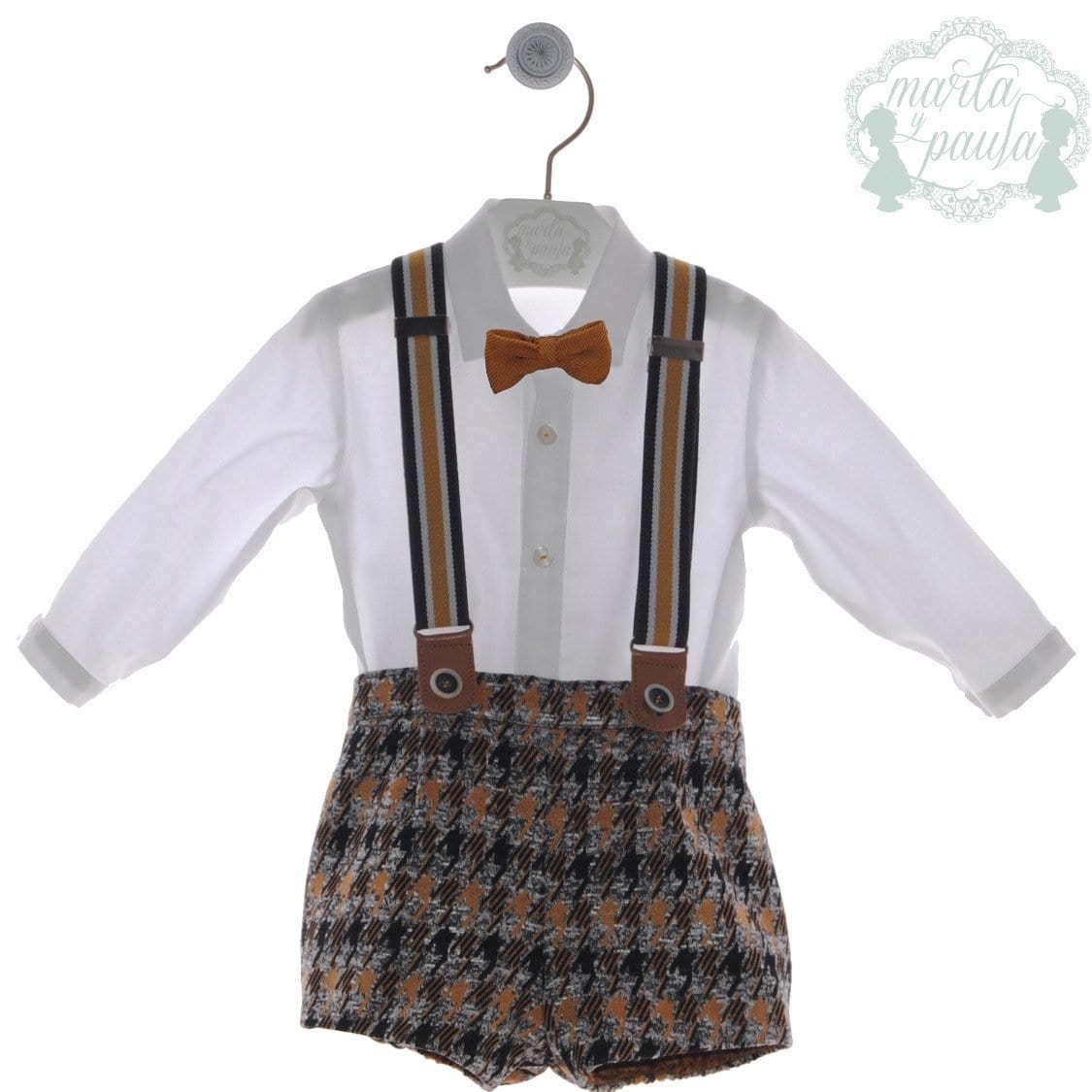 MARTA Y PAULA BOYS MUSTARD SHORT SET