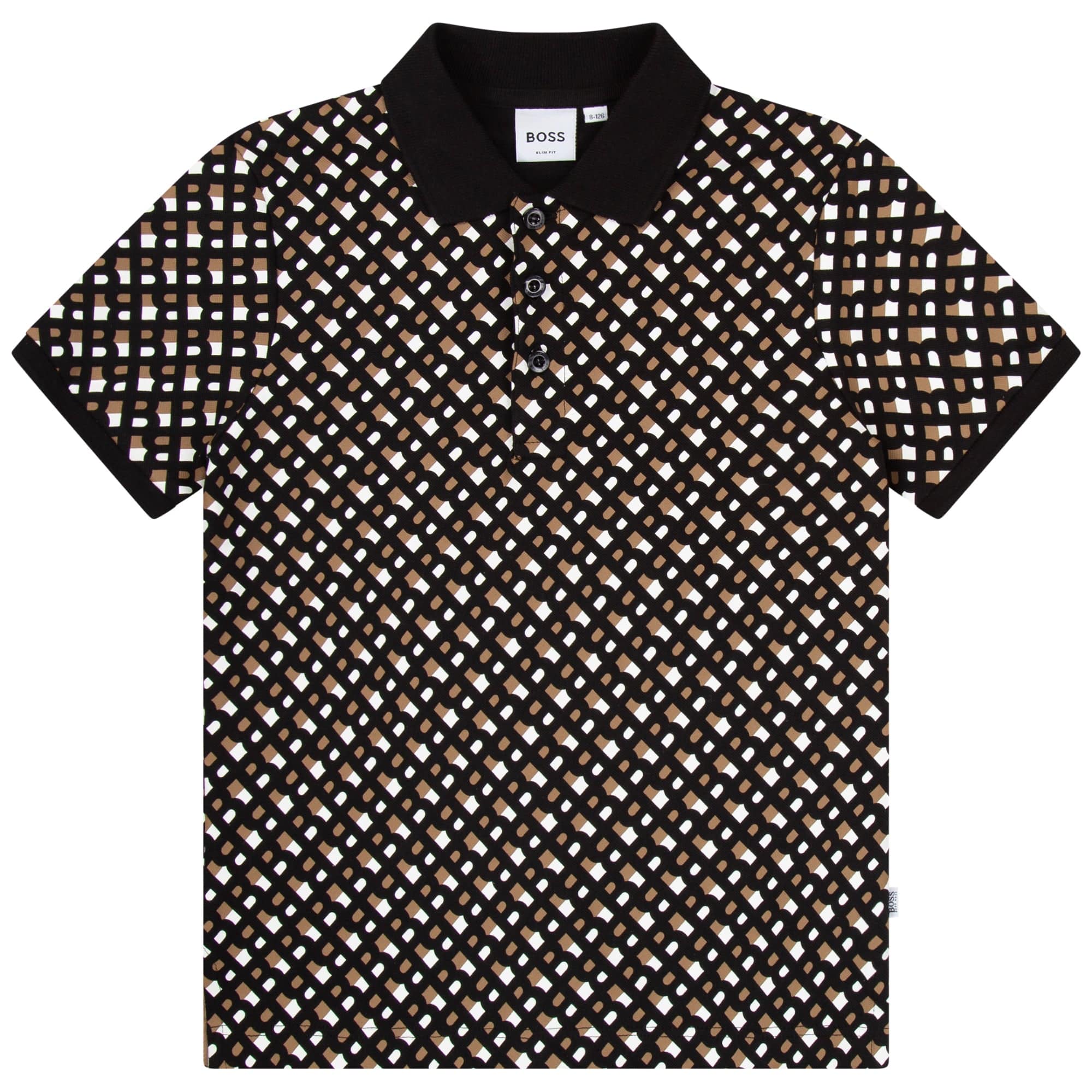 HUGO BOSS - Graphic Logo Polo Shirt -  Black
