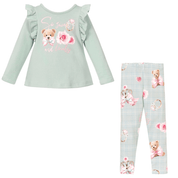 BALLOON CHIC - Teddy Leggings Set  - Mint