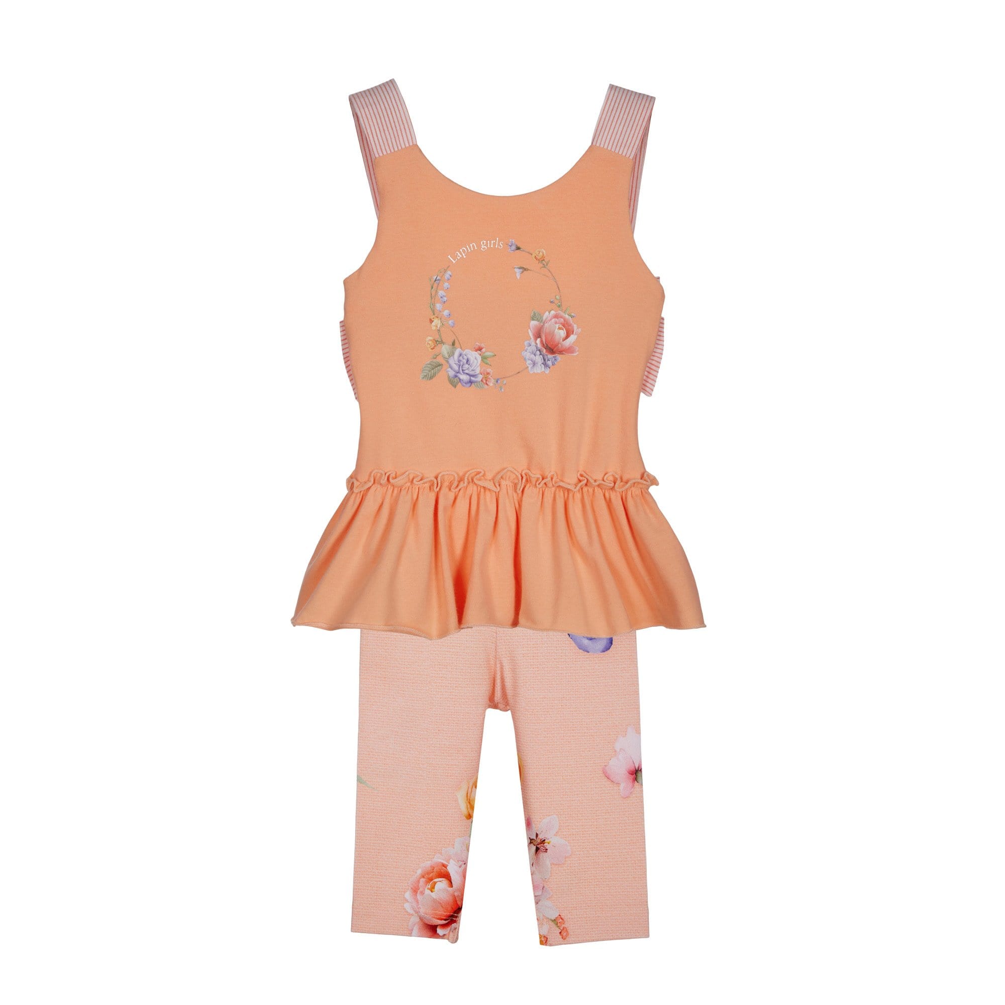 LAPIN HOUSE  - Top & Capri Legging Set - Peach