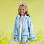 A DEE - Violet Tennis Club Frill Jacket - Sky Blue
