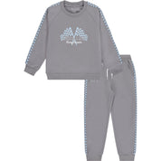 MITCH & SON - Ernest Flag Graphic Tapes Swearshirt Set - Grey