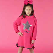 A DEE - Stormi Hoody Star Dress - Pink Glaze