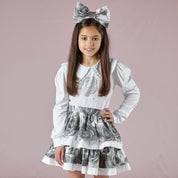 A DEE - Tallulah & Tessy Rose Print Skirt Set - White