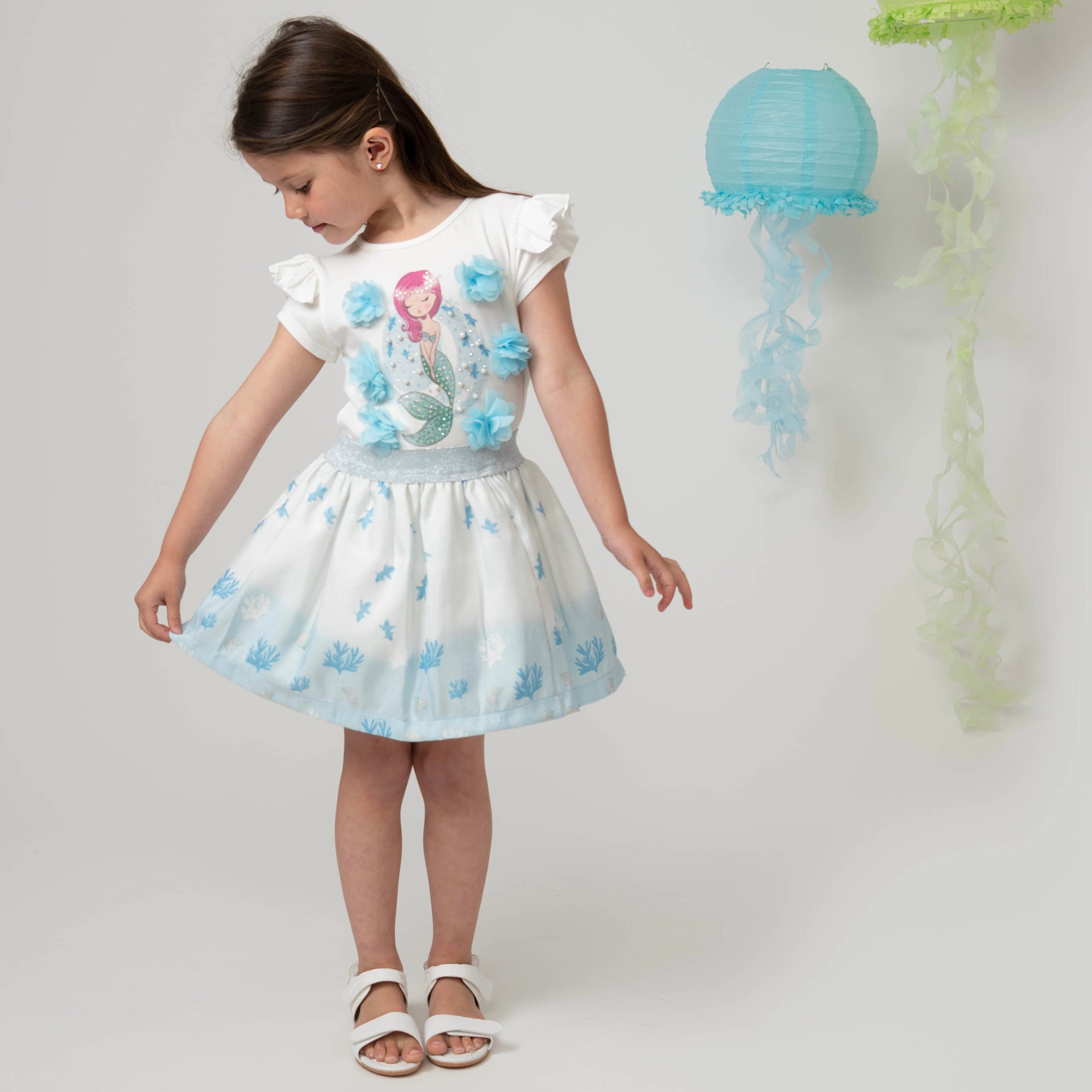 CARAMELO KIDS - Mermaid Skirt Set - Blue