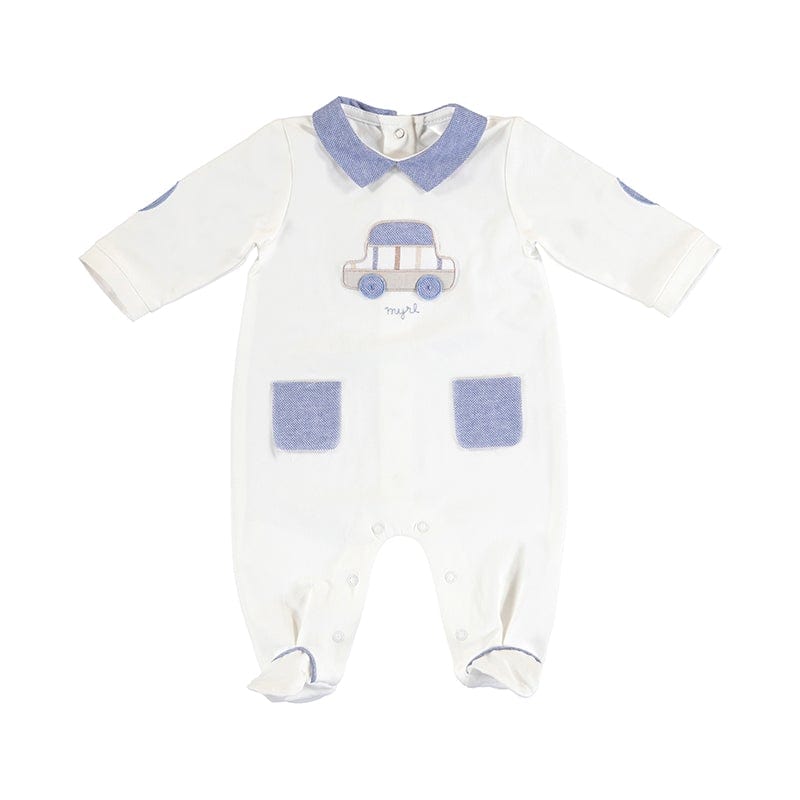 MAYORAL - Car Onesie - White
