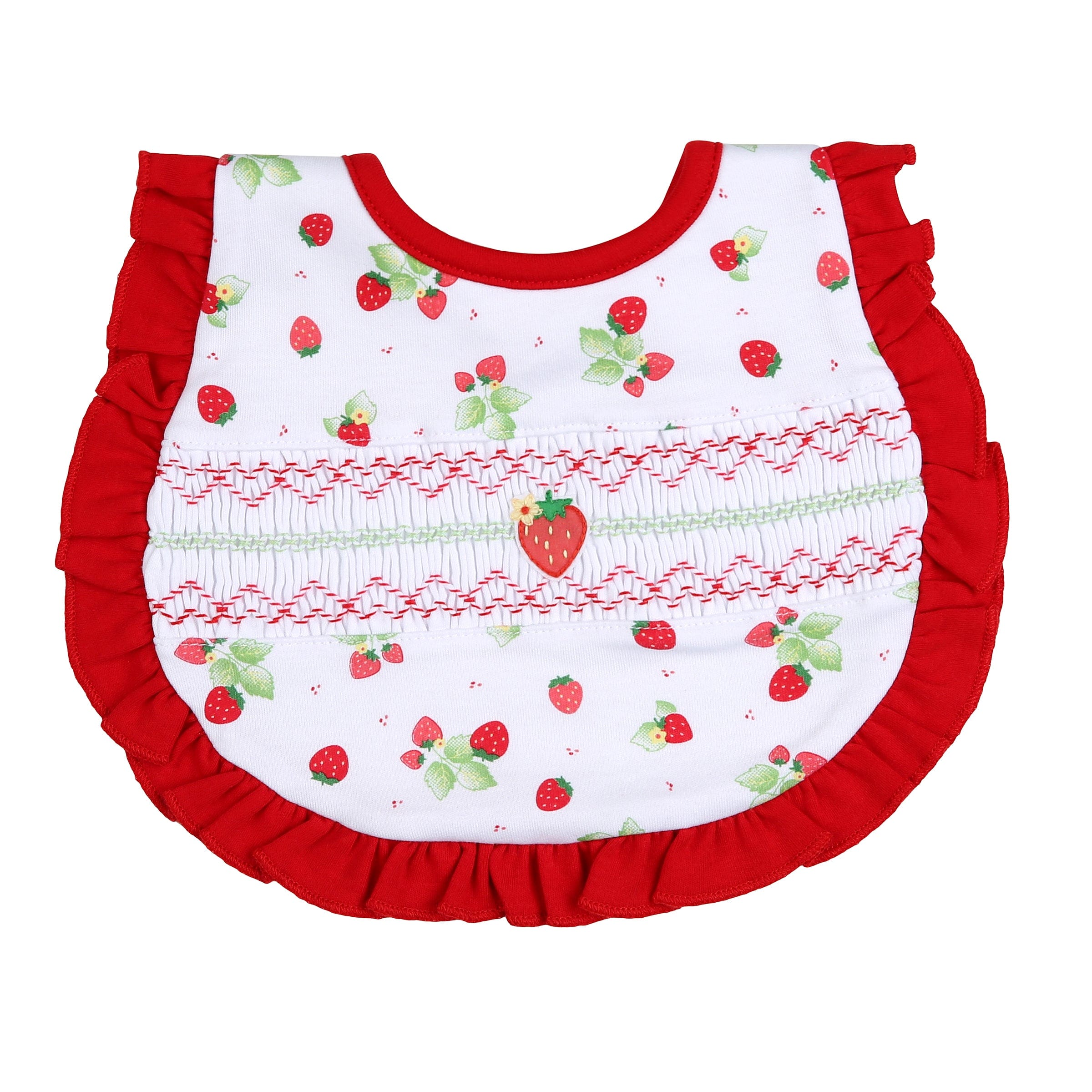 MAGNOLIA BABY - So Berry Cute Smocked Three Piece Set  - Red