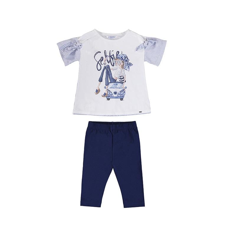 MAYORAL - Selfie Top & Legging Set - Blue