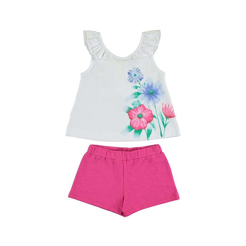 MAYORAL - Flower Short Set - Pink