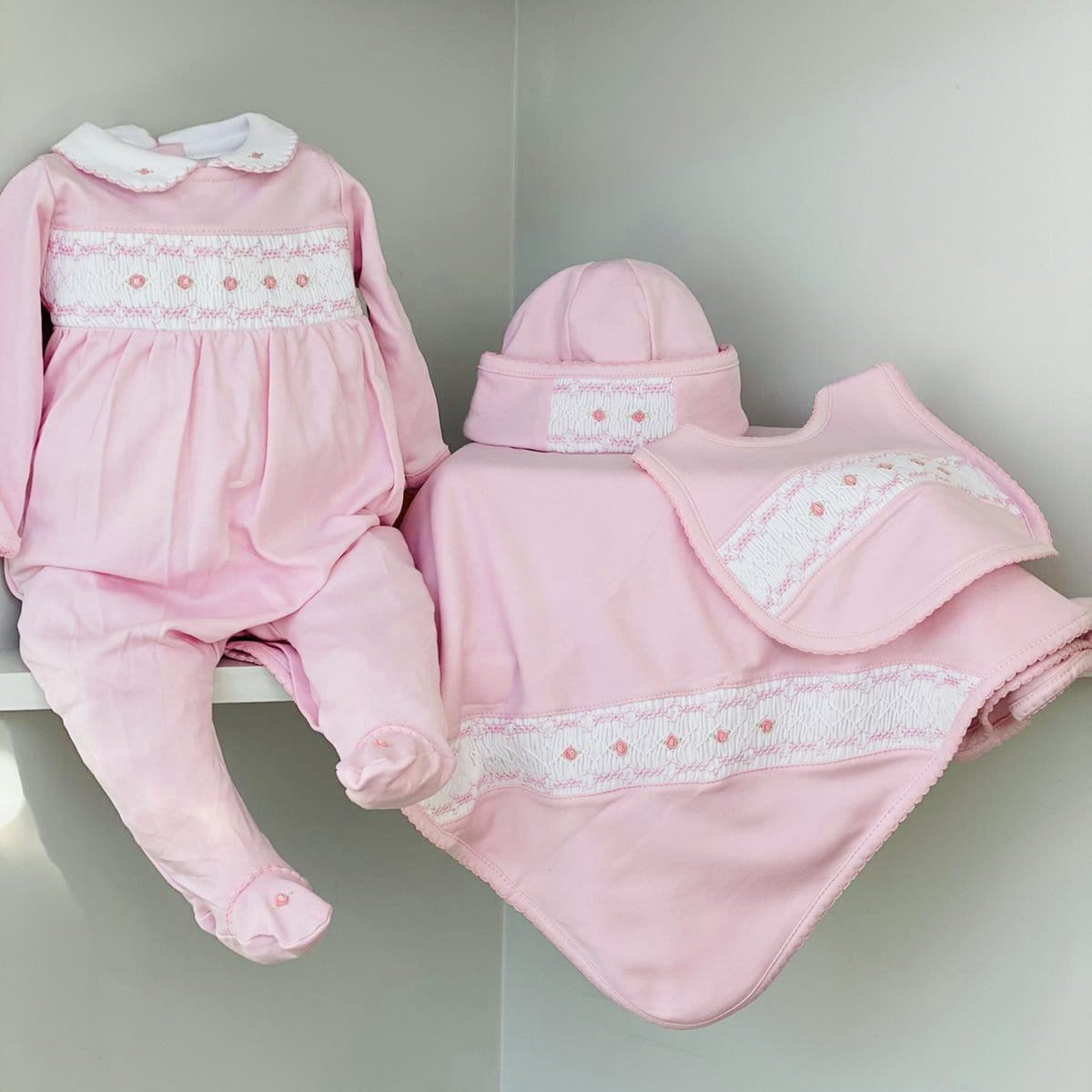 MAGNOLIA BABY - Mandy & Mason’s Smocked Set - Pink