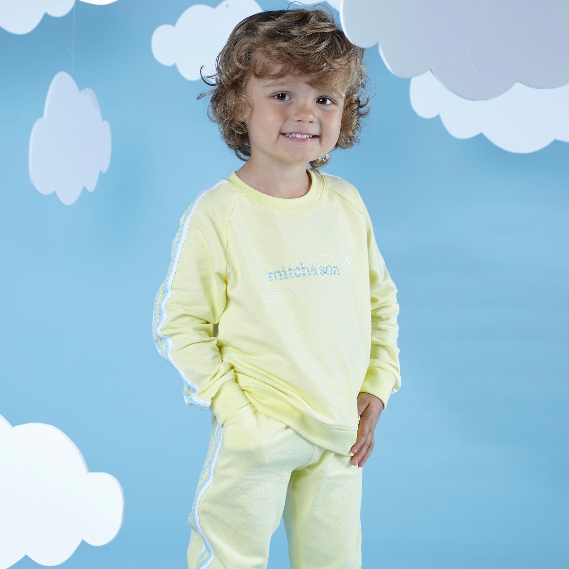 MITCH & SON - Jasper A Time To Fly Tape Tracksuit - Lemon