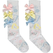 A DEE - Virginia Tennis Club Knee High Socks - White