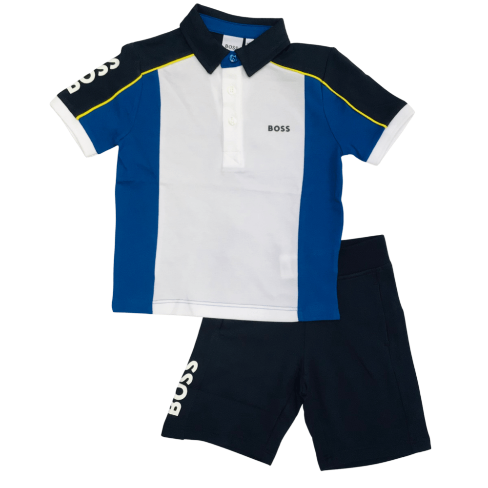 HUGO BOSS - Polo Shirt Short Set - White