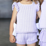 Rahigo - Two Piece Pattern Short Set -  Camel