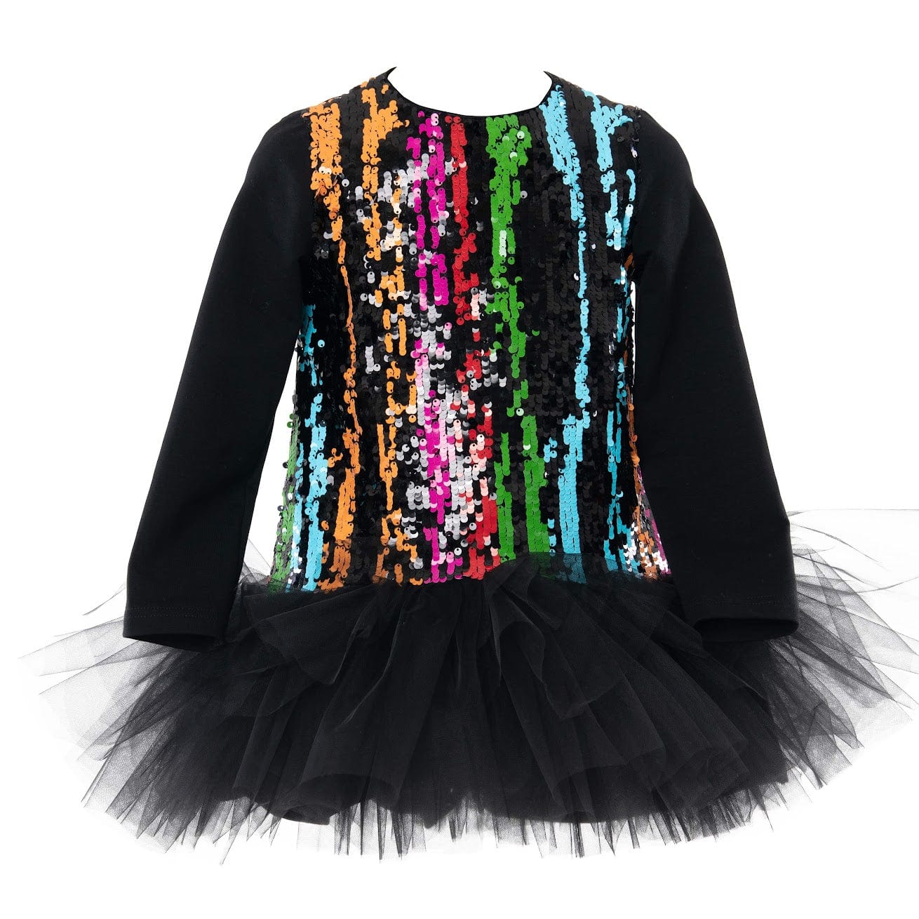 Daga - Rainbow Girl Tutu Dress - Black