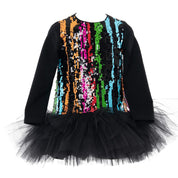 Daga - Rainbow Girl Tutu Dress - Black