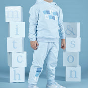 MITCH & SON - Jace  A Time To Fly Square Hoodie Set - Sky Blue