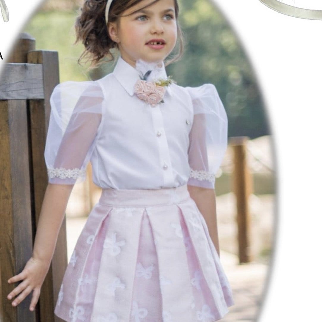 Piccola Speranza - Blouse and Skirt Set - Pink