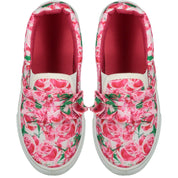 A DEE - Frilly Canvas Slip On Trainer - Floral