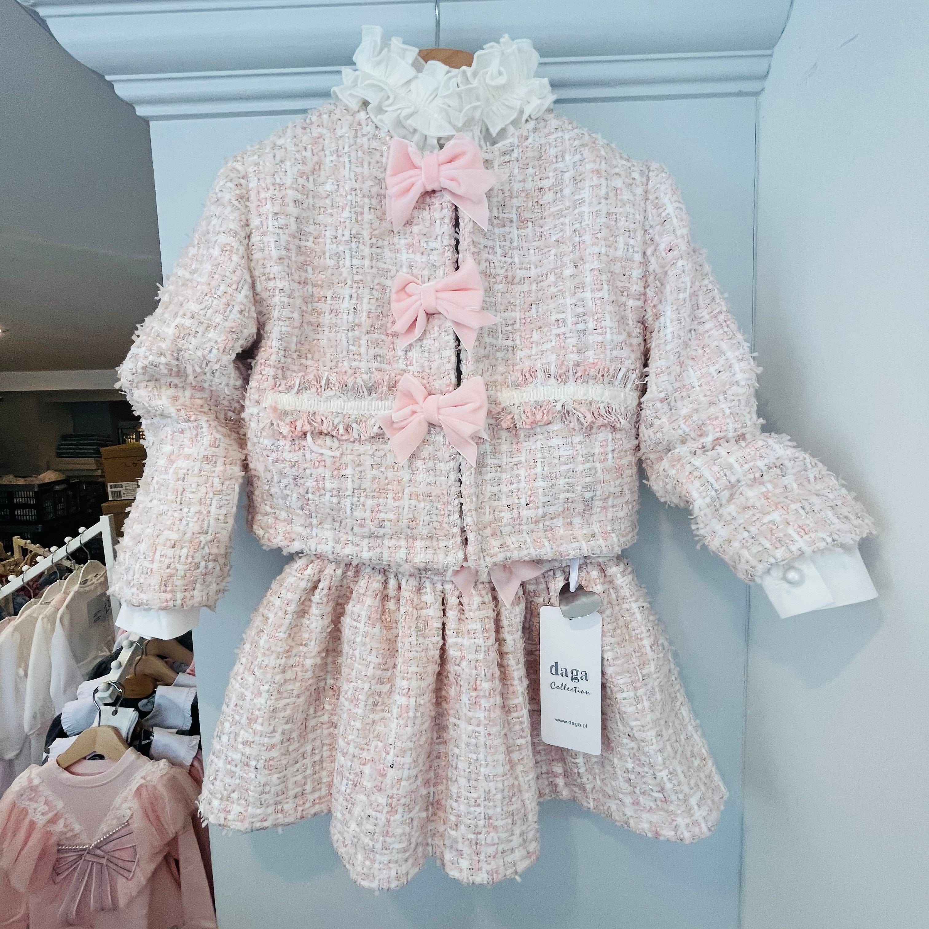 Daga - Sweet Pastel Three Piece  Skirt Set- Pink