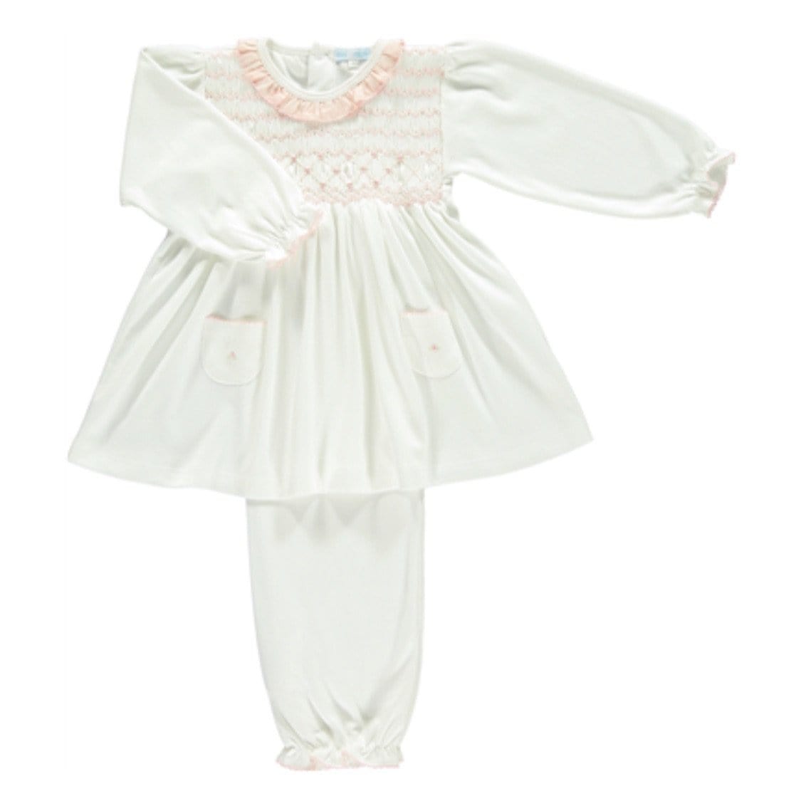 MINI-LA-MODE - Daisy Smocked Pyjamas - Pink