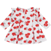 LITTLE A - Franny Rose Print Dress - White