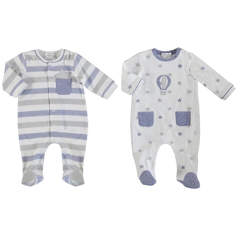 MAYORAL - Air Balloon Babygrow 2 Pack - Blue
