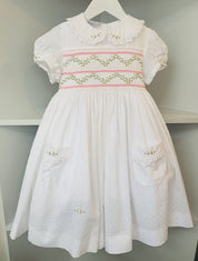 ANNAIFE - Exclusive Swiss Dot Garland Smock Dress