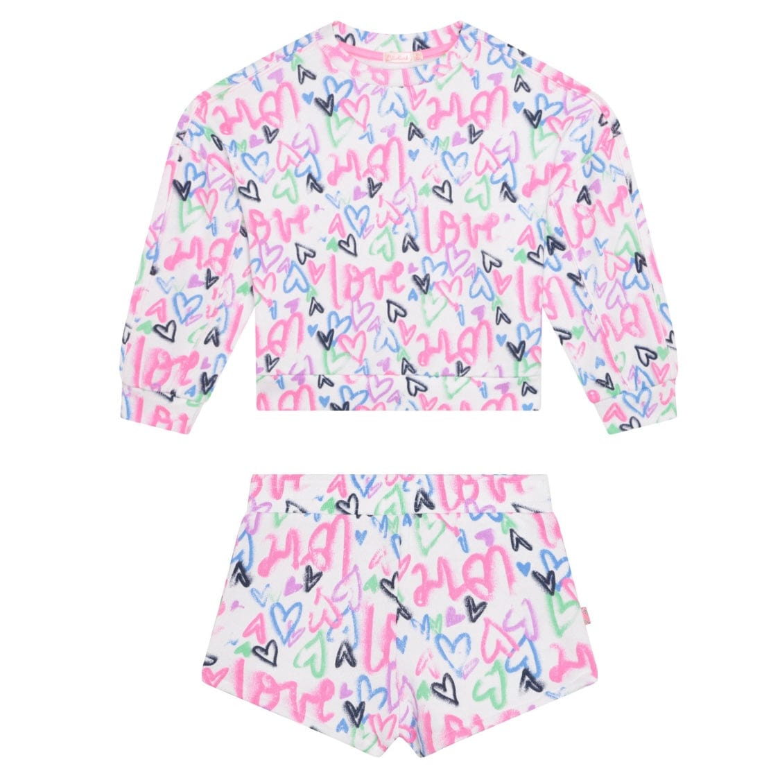 BILLIEBLUSH -  Graffiti Short Set - Pink