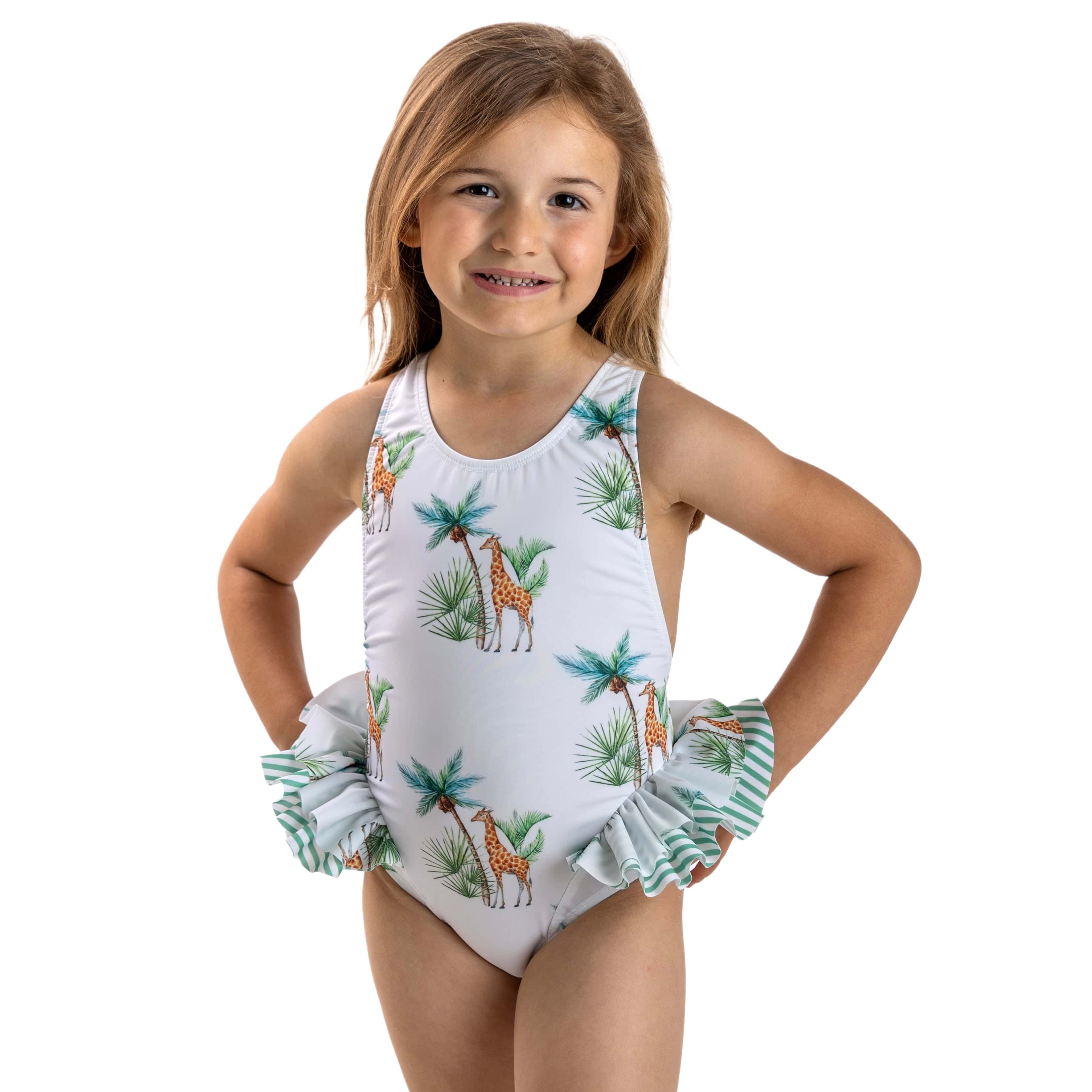 MEIA PATA - Mahe Giraffe Print Swimsuit - Green