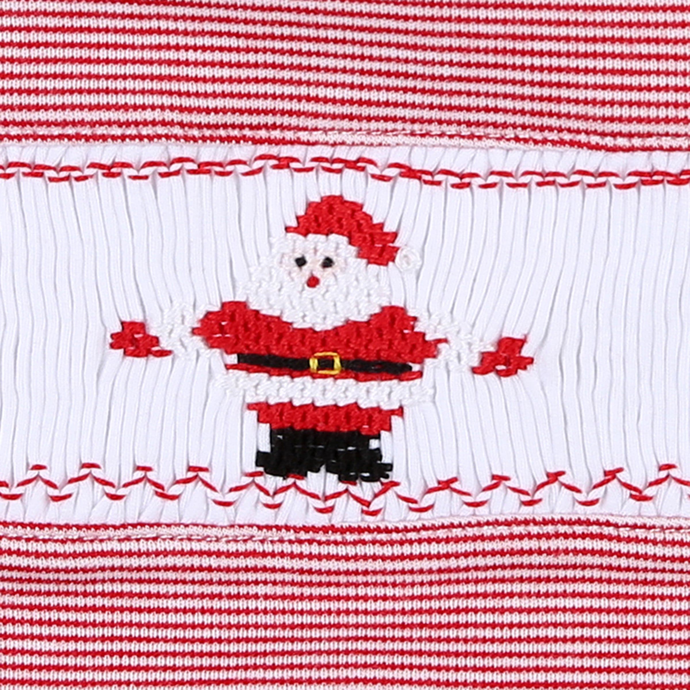 MAGNOLIA BABY - Rudolph & Santa Smocked Hat - Red