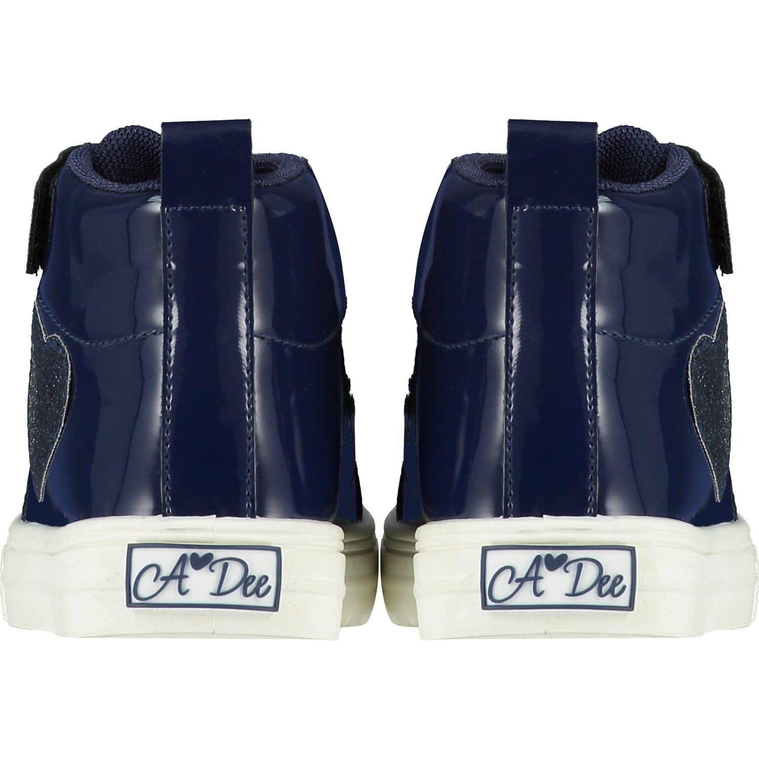 A DEE - Sweetheart Glitter High Top Trainers - Blue Navy