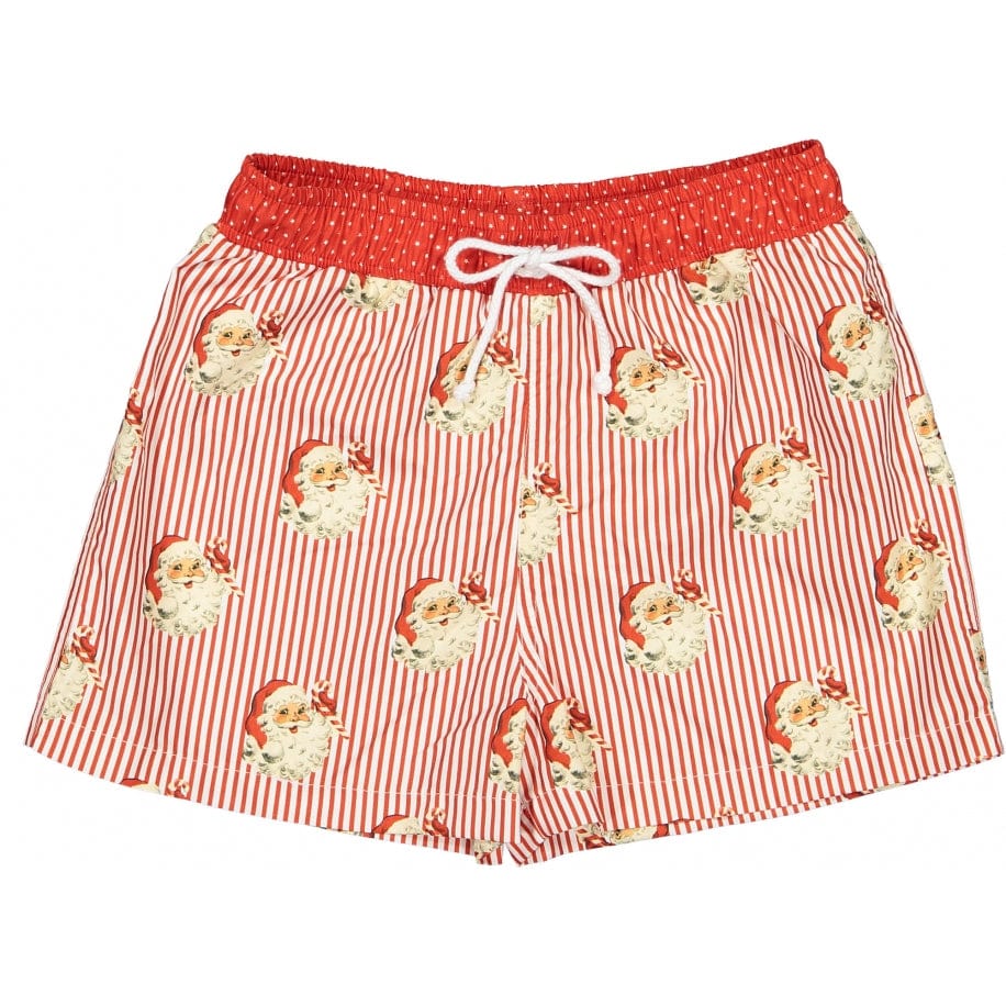 SAL & PIMENTA - Classic Santa Swim Shorts - Red