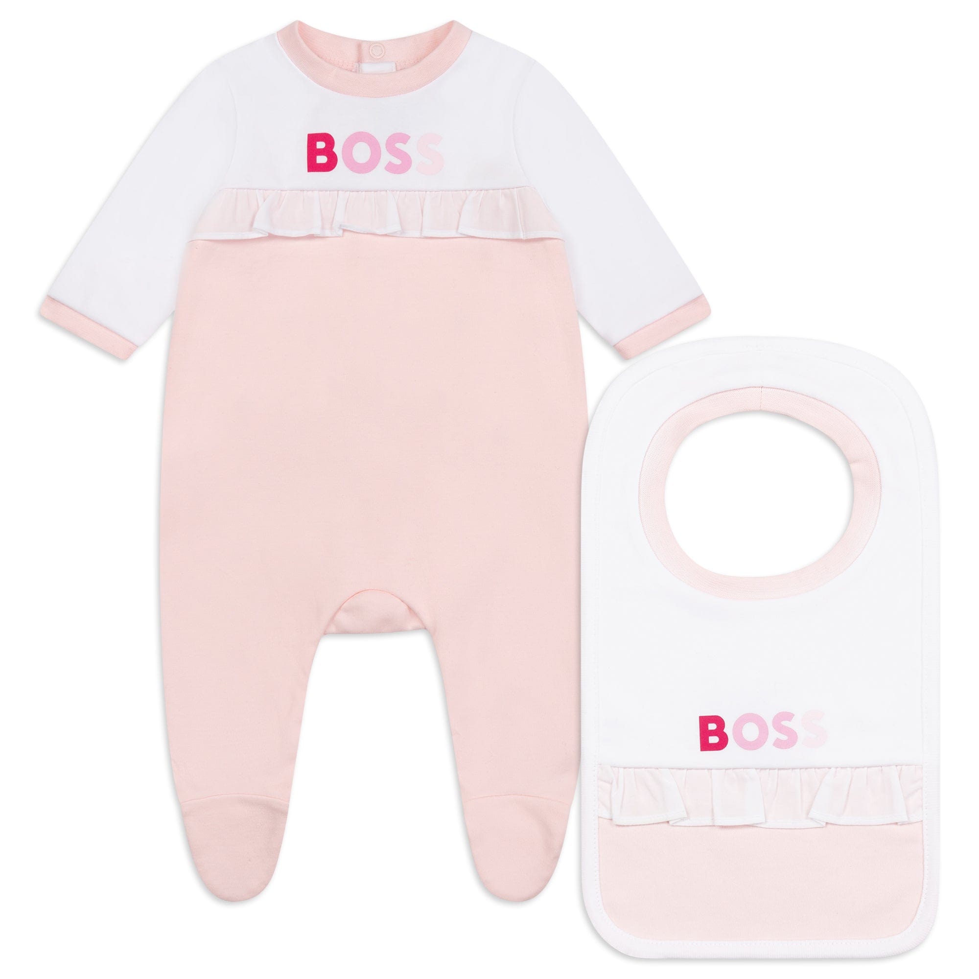HUGO BOSS - Babygrow & Hat Gift Set - Pink