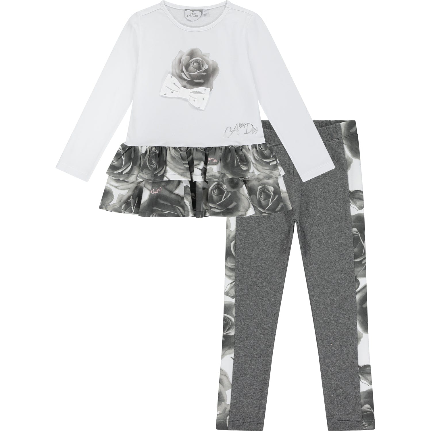 A DEE - Tia Rose Panel Legging Set - White