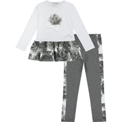 A DEE - Tia Rose Panel Legging Set - White