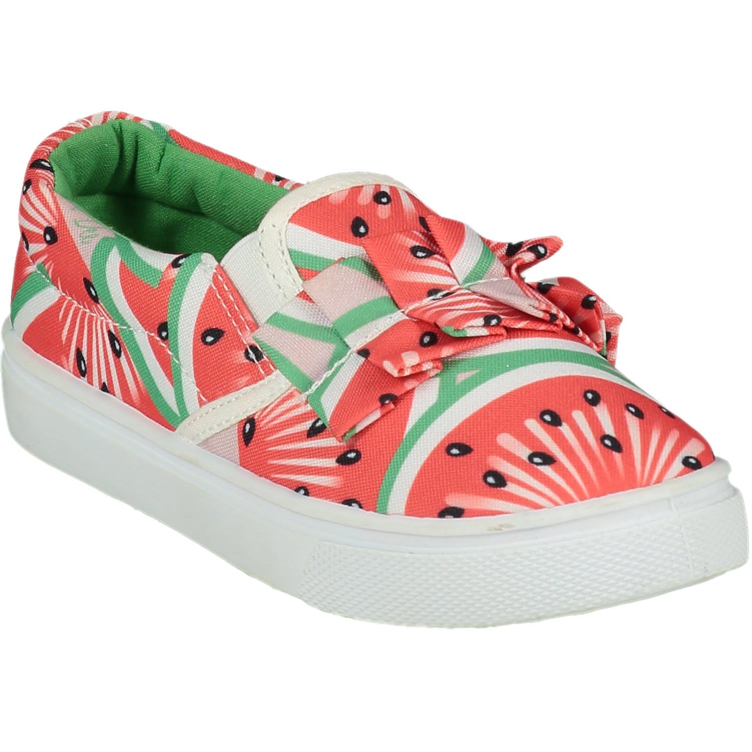 A DEE - Frilly Canvas Slip On Trainer - Red